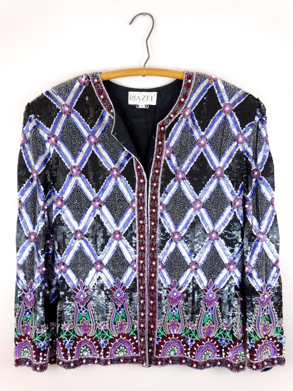 Naeem Khan Sequin Jacket  // RIAZEE Couture Vinta… - image 2