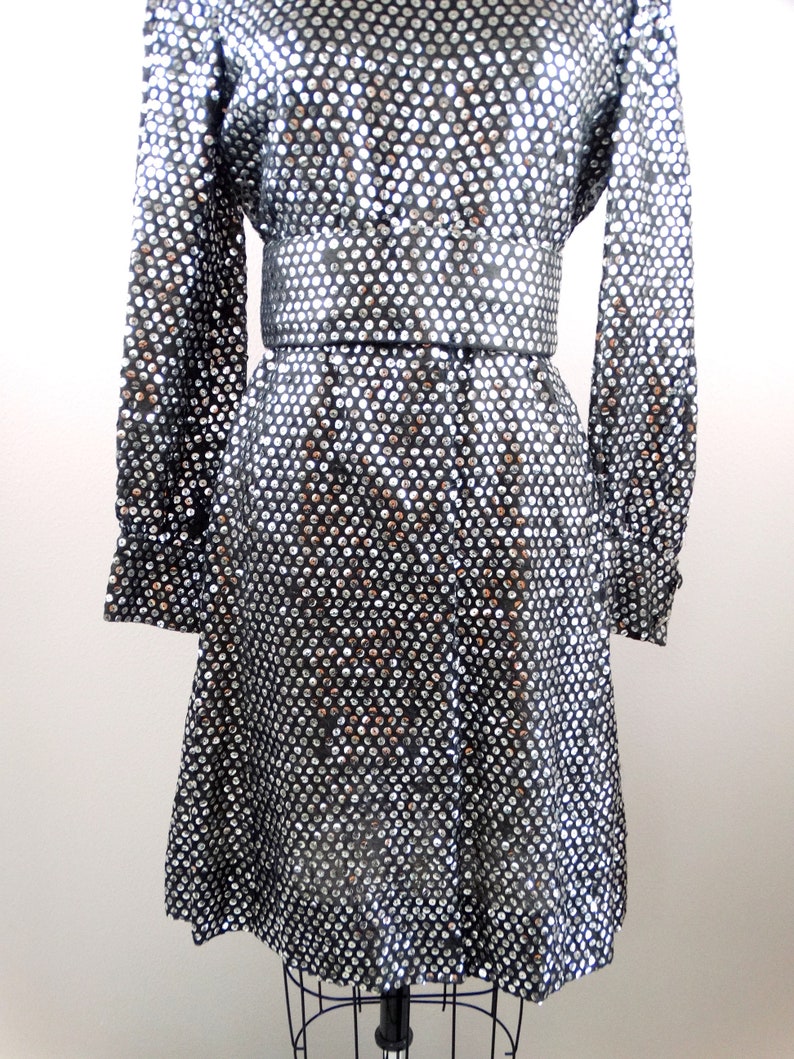 Old Hollywood Glam Sequin Dress // Mirror Silver Sequined image 3