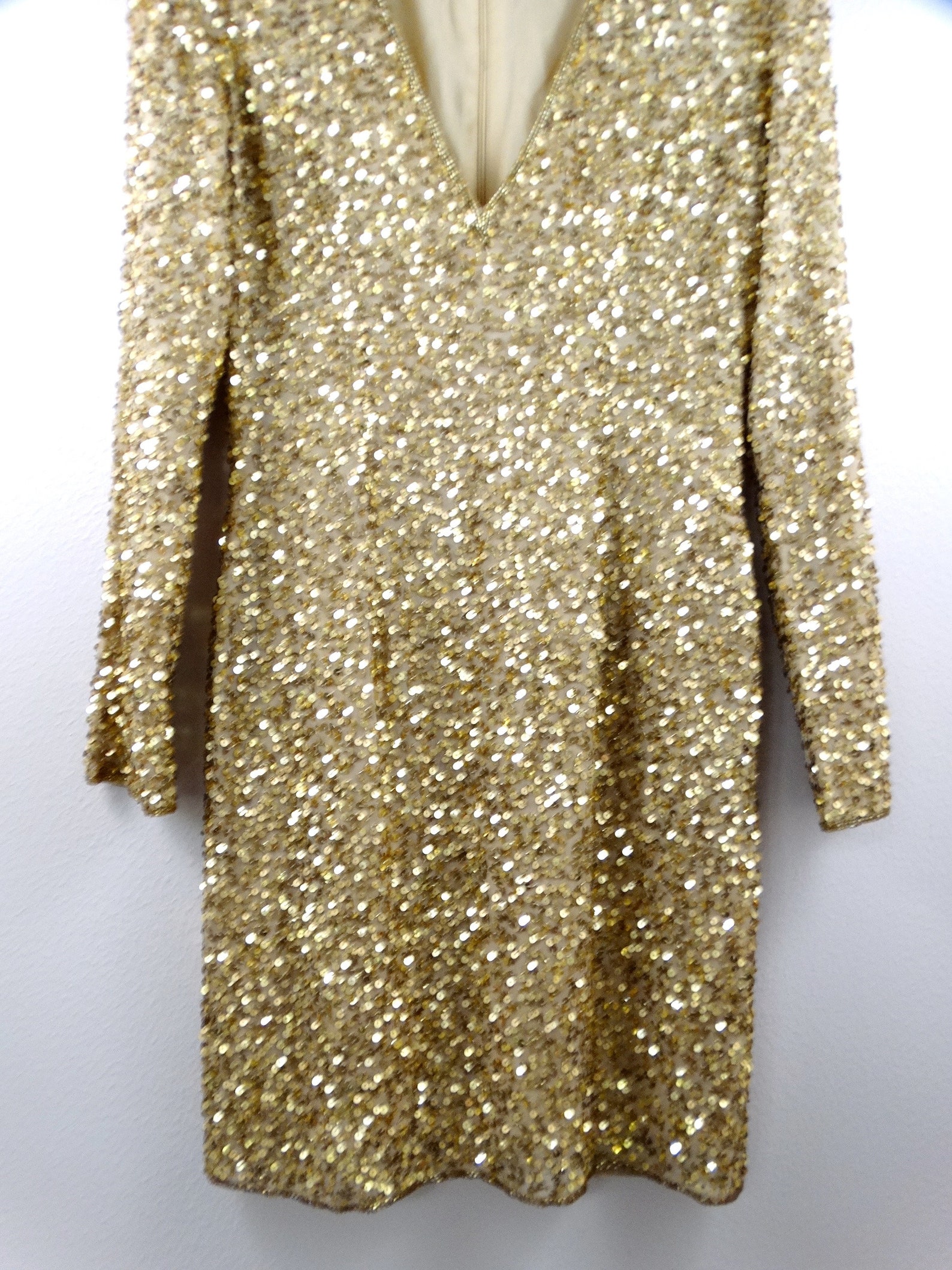 hand beaded cocktail dress