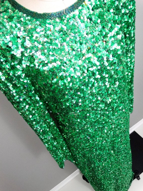 80s 90s Couture Vintage Sequin Gown by Philippe A… - image 2