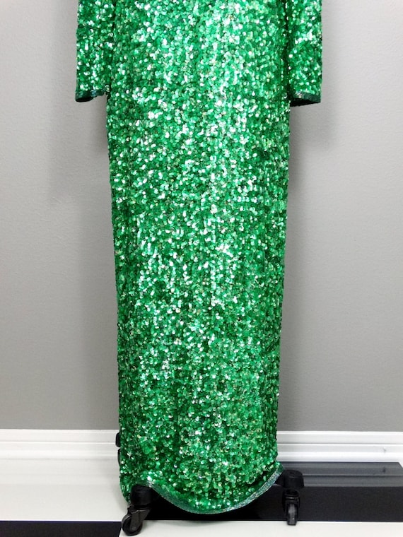 80s 90s Couture Vintage Sequin Gown by Philippe A… - image 4
