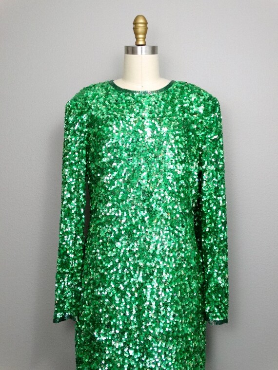 80s 90s Couture Vintage Sequin Gown by Philippe A… - image 3