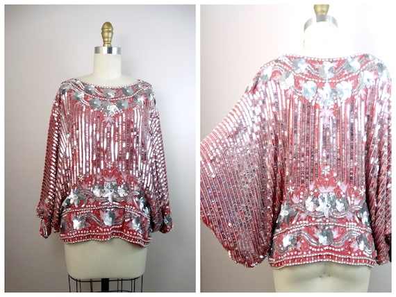 sequin dolman top