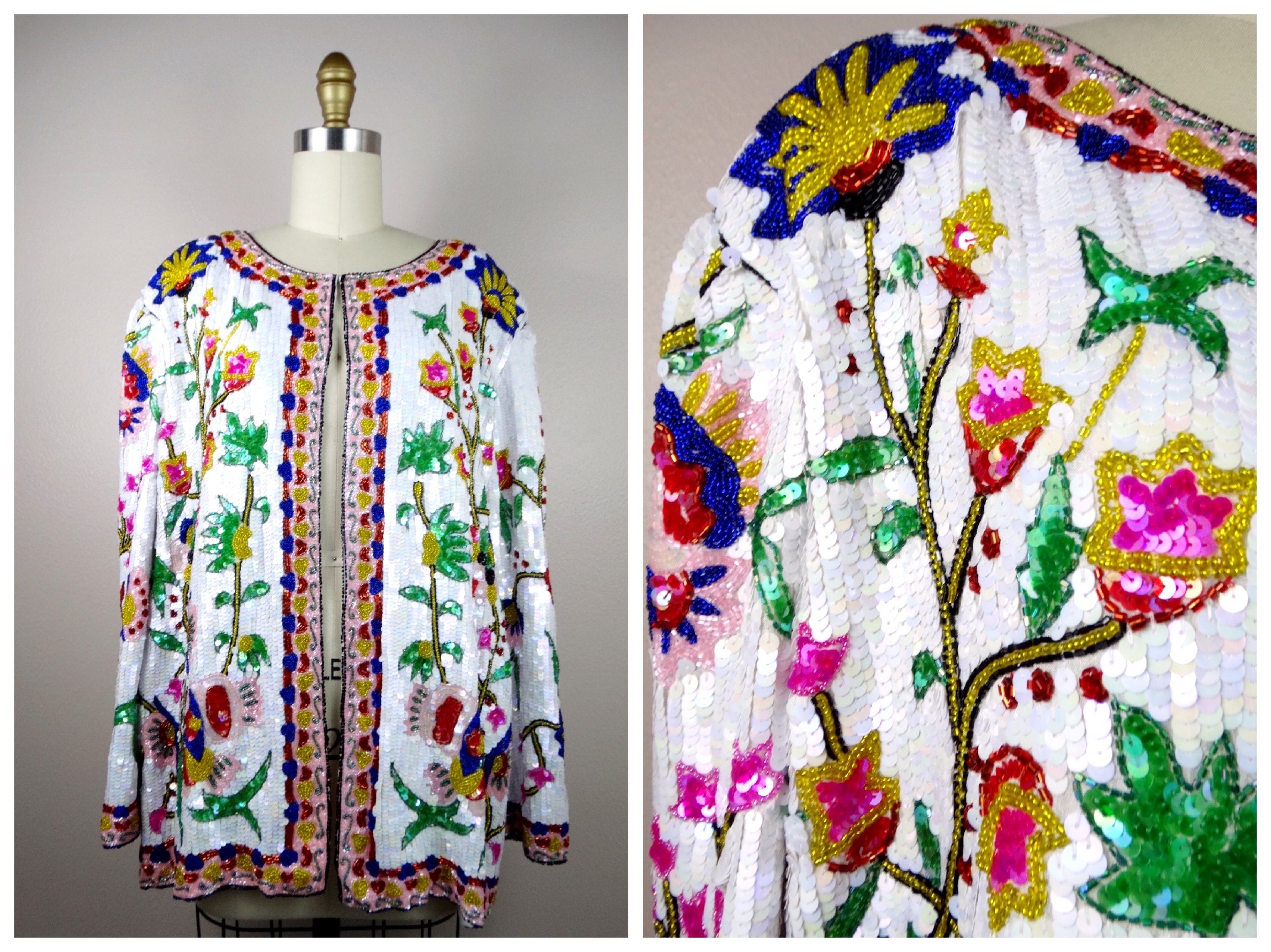 2x/3x Fully Beaded Jacket // Plus Size ...