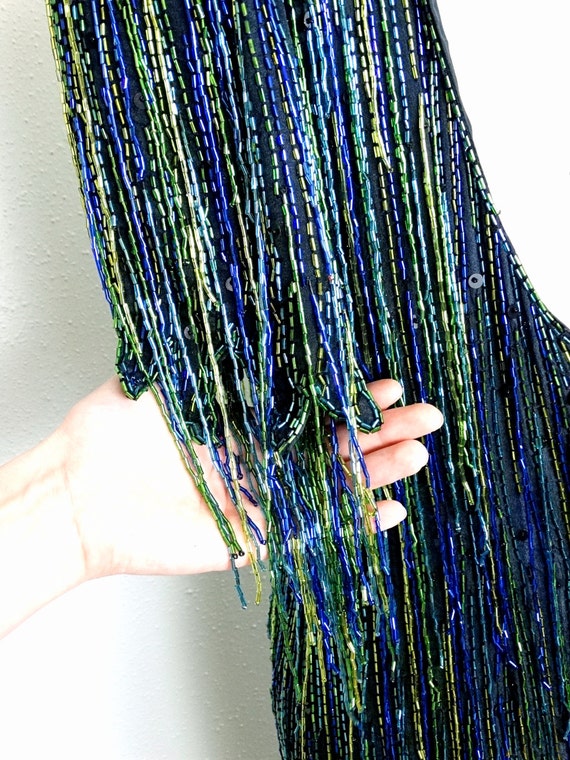 All Over Fringe Beaded Dress // Heavily Embellished B… Gem