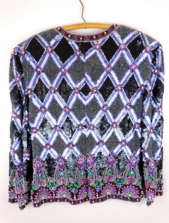 Naeem Khan Sequin Jacket  // RIAZEE Couture Vinta… - image 4