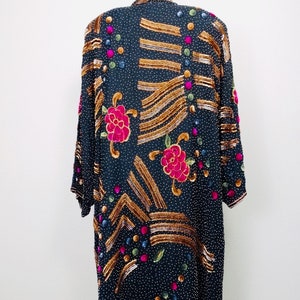 Plus Size Sequined Beaded Kimono Jacket / Art Deco Novelty - Etsy
