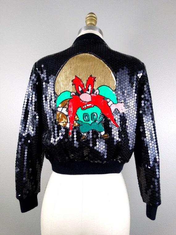 Jeanette's Kids Sequin Bomber Jacket / RARE Yosem… - image 2