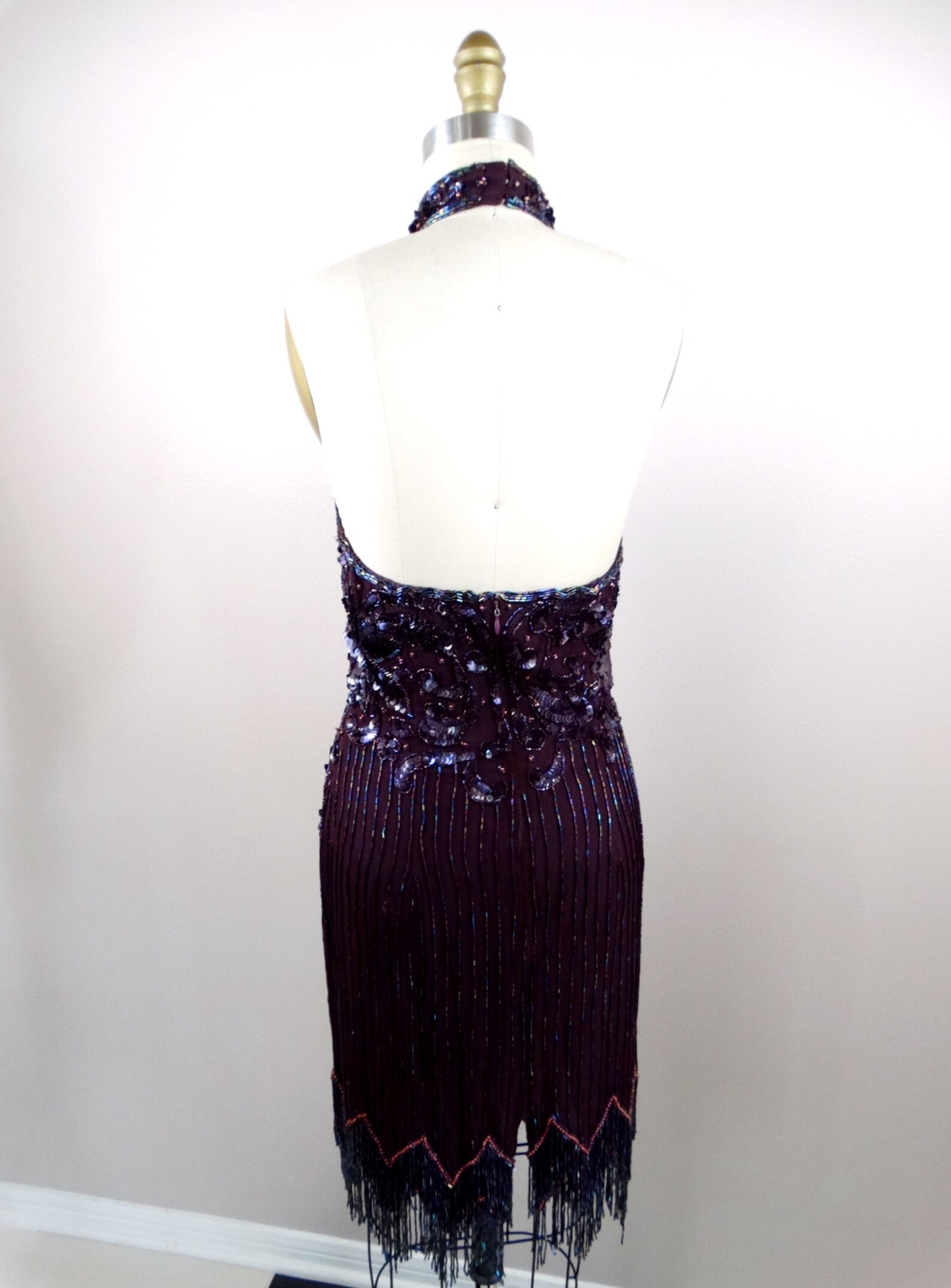 prom blue dresses Queendancer Women Sparkly Royal Beaded Long Lace-Up Back Best Dress Watches: The Color:Multi-coloured low_stock