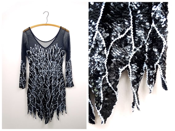 strapless open back dress Serena Sequin Mini Dress - Black