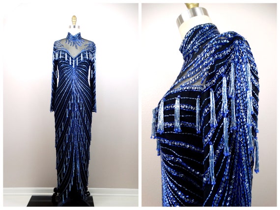 Designer English beaded gown
