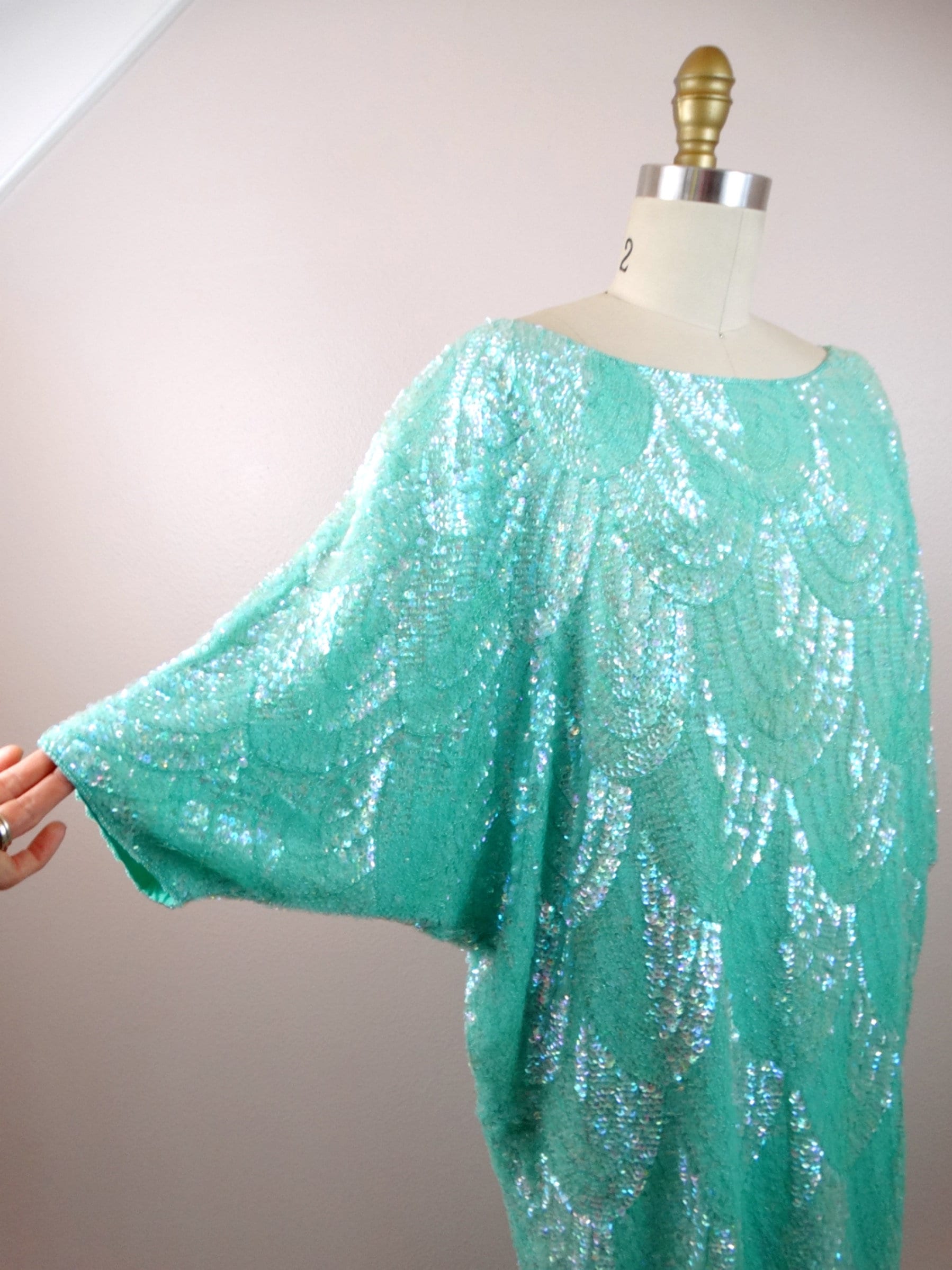 Seafoam Green Sequin Gown / Iridescent Pastel Mint Sequined Dress - Etsy Seafoam Green Sequin Gown / Iridescent Pastel Mint Sequined Dress - Etsy