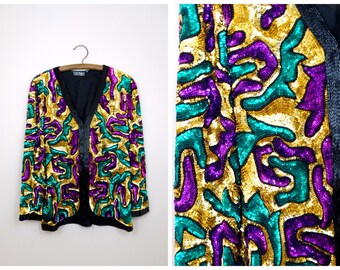 mardi gras sequin blazer