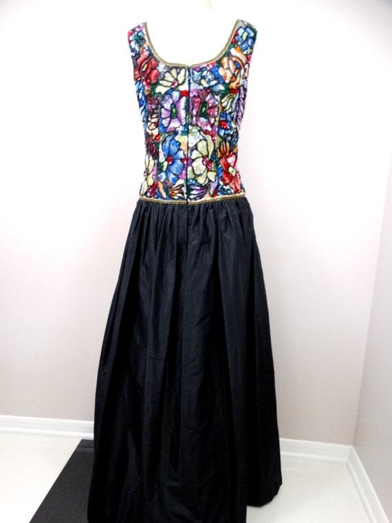 VTG Hand Beaded Haute Couture Ballgown // Vintage… - image 7