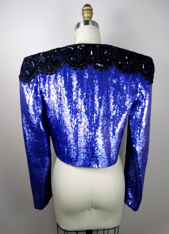 Carolina Herrera Sequined Bolero / Vintage Coutur… - image 8