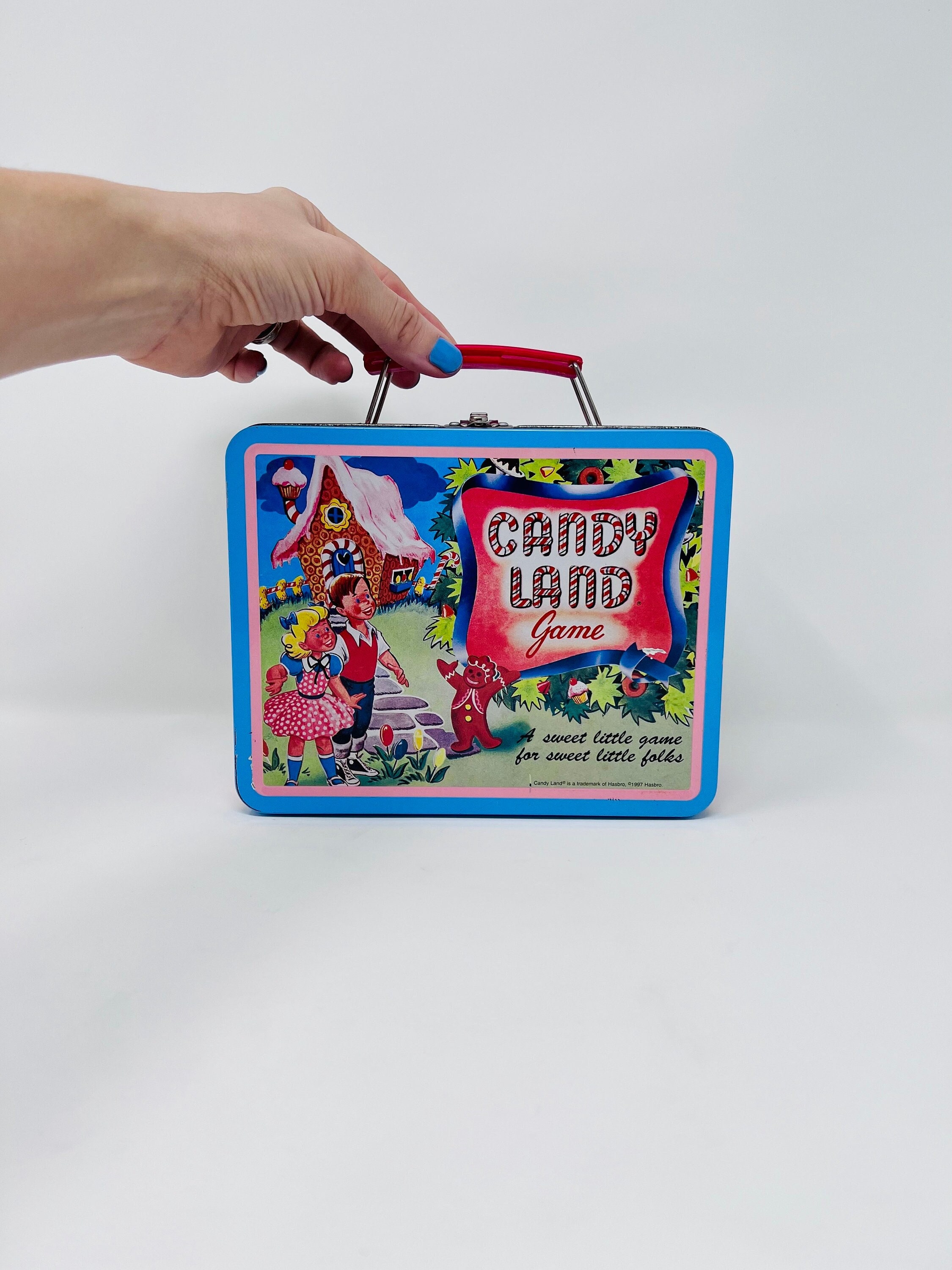 Mod Vintage Box Purse / Antique Mid Century Lunchbox / Candy Land