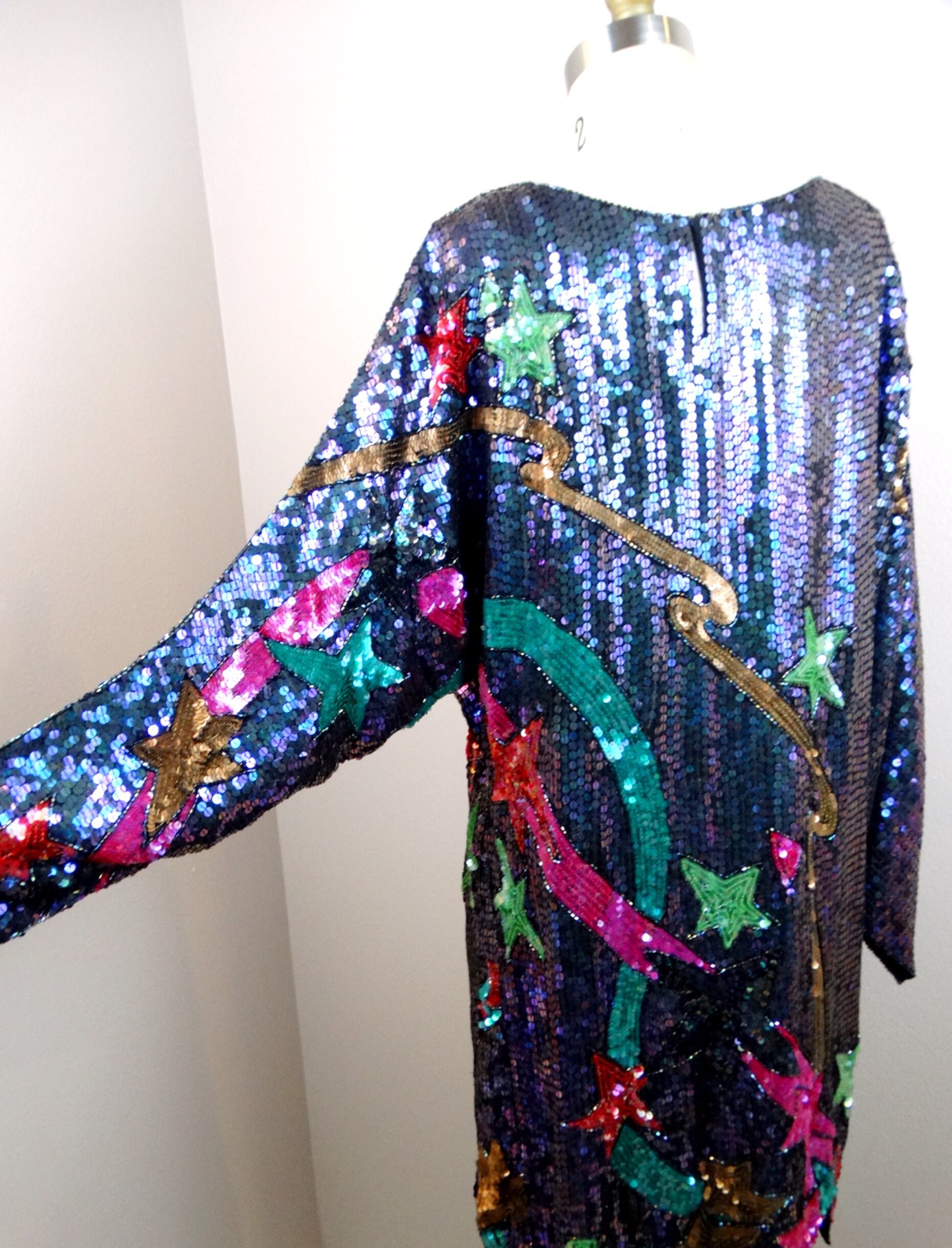 beaded galaxy dress Beaded Galaxy Purple Shimmering Sexy Slit Long Prom Gown