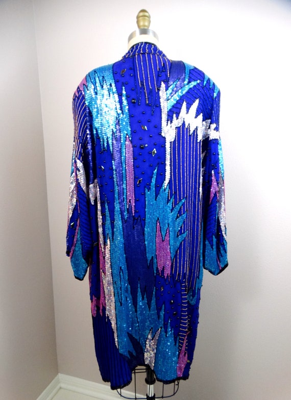 ELECTRIC Sequin Duster // Retro Indigo Purple Blu… - image 8