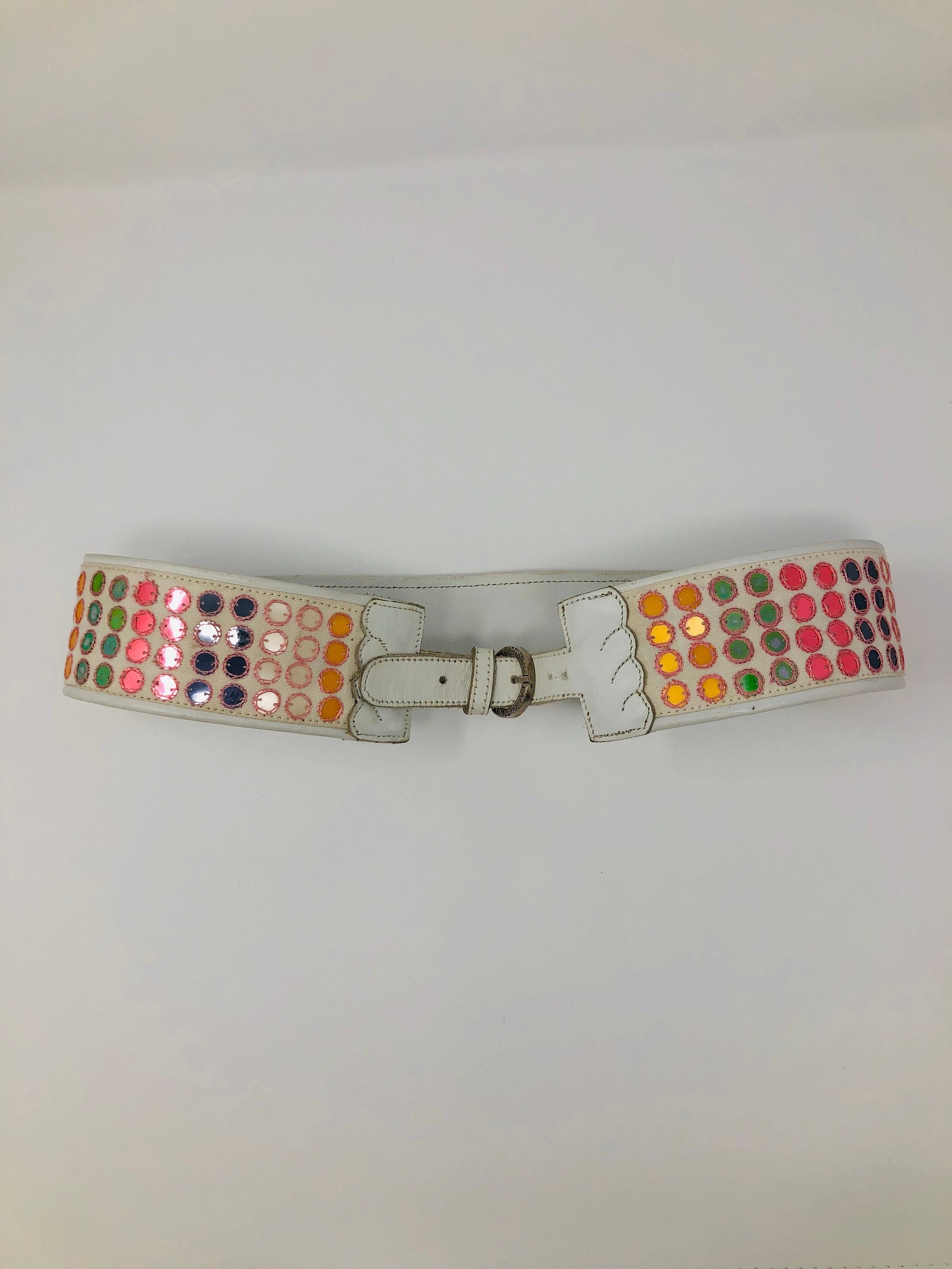 Matthew Williamson GrayPython Studded Leather Belt MATTHEW WILLIAMSON Women Belts - Vestiaire Collective main image 3