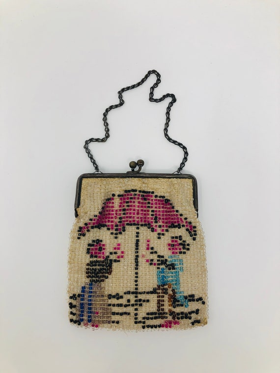 Children's Beaded Novelty Art Deco Bag // Small G… - image 3