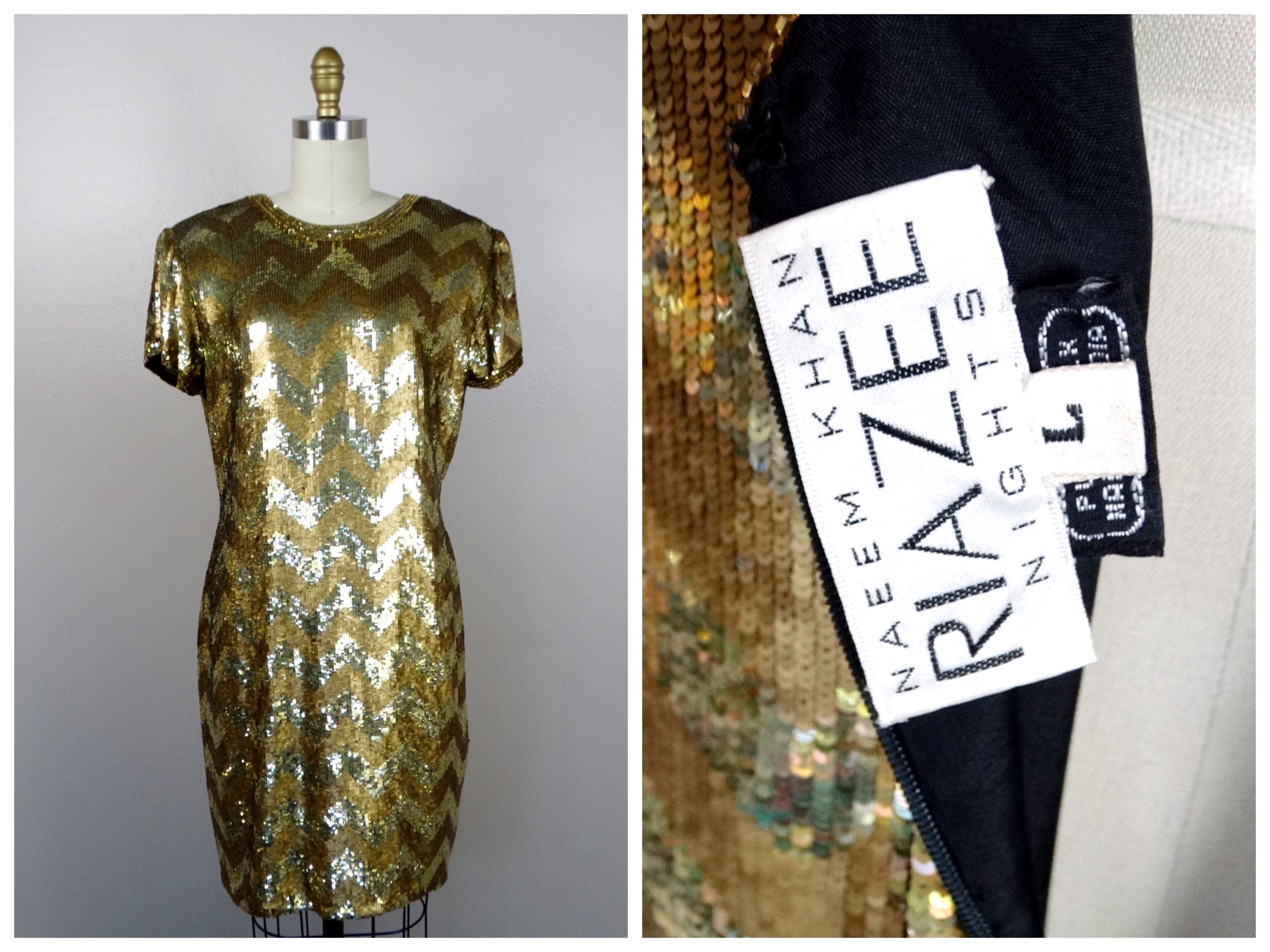 gold chevron dress Black & Gold Chevron Printed Maxi Ethnic Dress main image 1