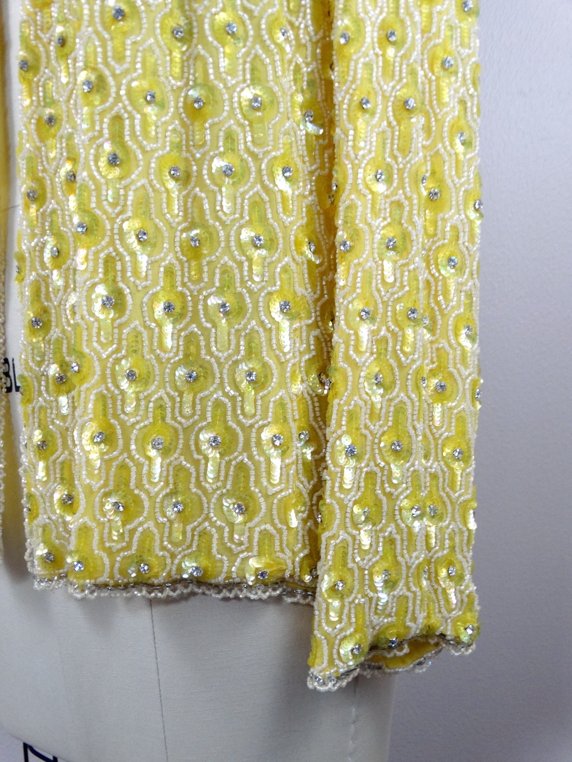 Christian Dior 60s Vintage Crystal Embellished Sequin Christian Dior 60s Vintage Crystal Embellished Sequin