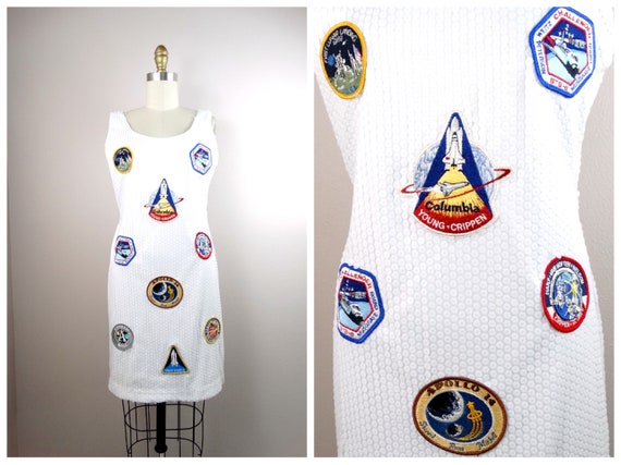 90s NASA Sequined Dress / RARE 1990’s Vintage Des… - image 1