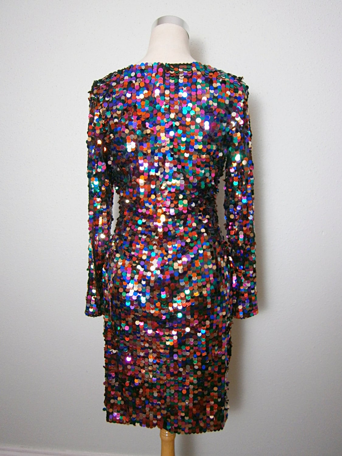 M/L Confetti Sequin Dress // Paillette Sequined Rainbow Dress // Colorful Paillettes Embellished Dress M/L Confetti Sequin Dress // Paillette Sequined Rainbow Dress // Colorful Paillettes Embellished Dress