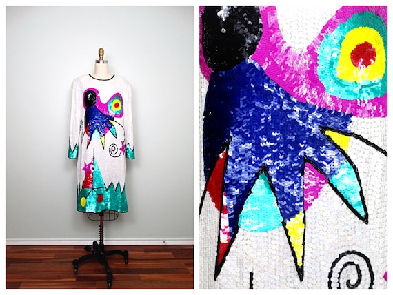 Abstract Art Sequin Dress ‣ Colorful Pop Deco Sequ