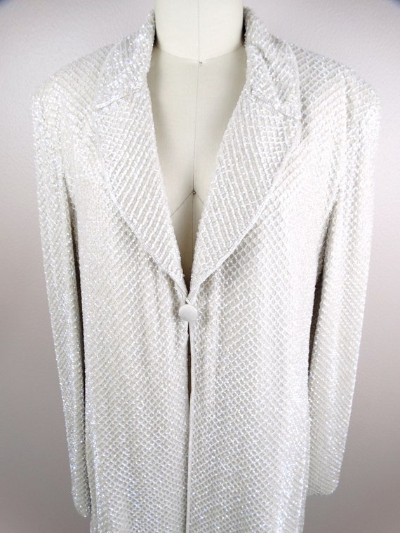 Cream silk blazer cheap