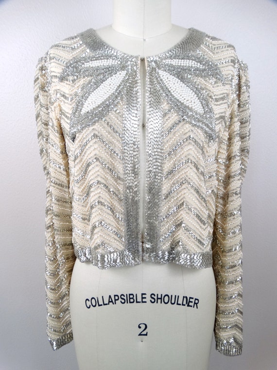 Silver beaded bolero discount