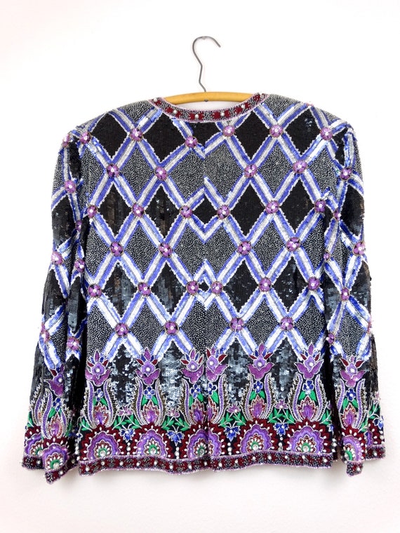 Naeem Khan Sequin Jacket  // RIAZEE Couture Vinta… - image 3