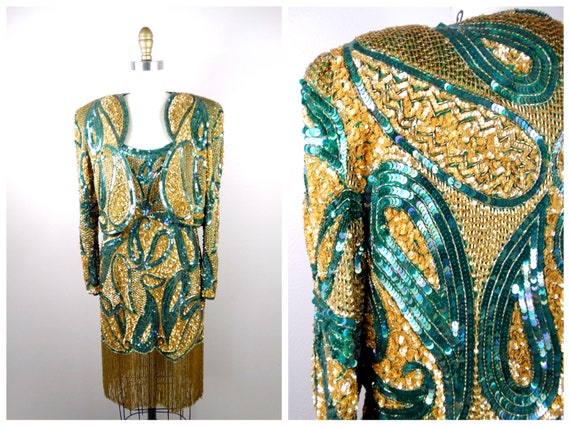 slim fit dress slacks Silver Disco Ball Sequin/Stretch Velvet Show Choir Dress - Yellows & Greens main image 0