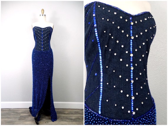 white christmas dresses Denim Glamour: Explore Our Women's Denim Party Wear Sequin Dress  Collection
