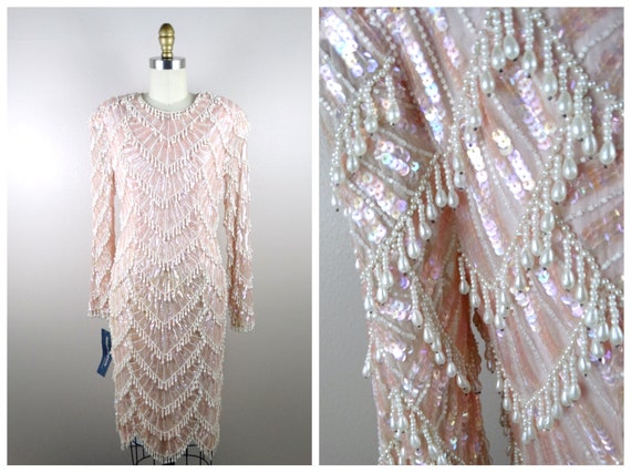 pearl beaded dress