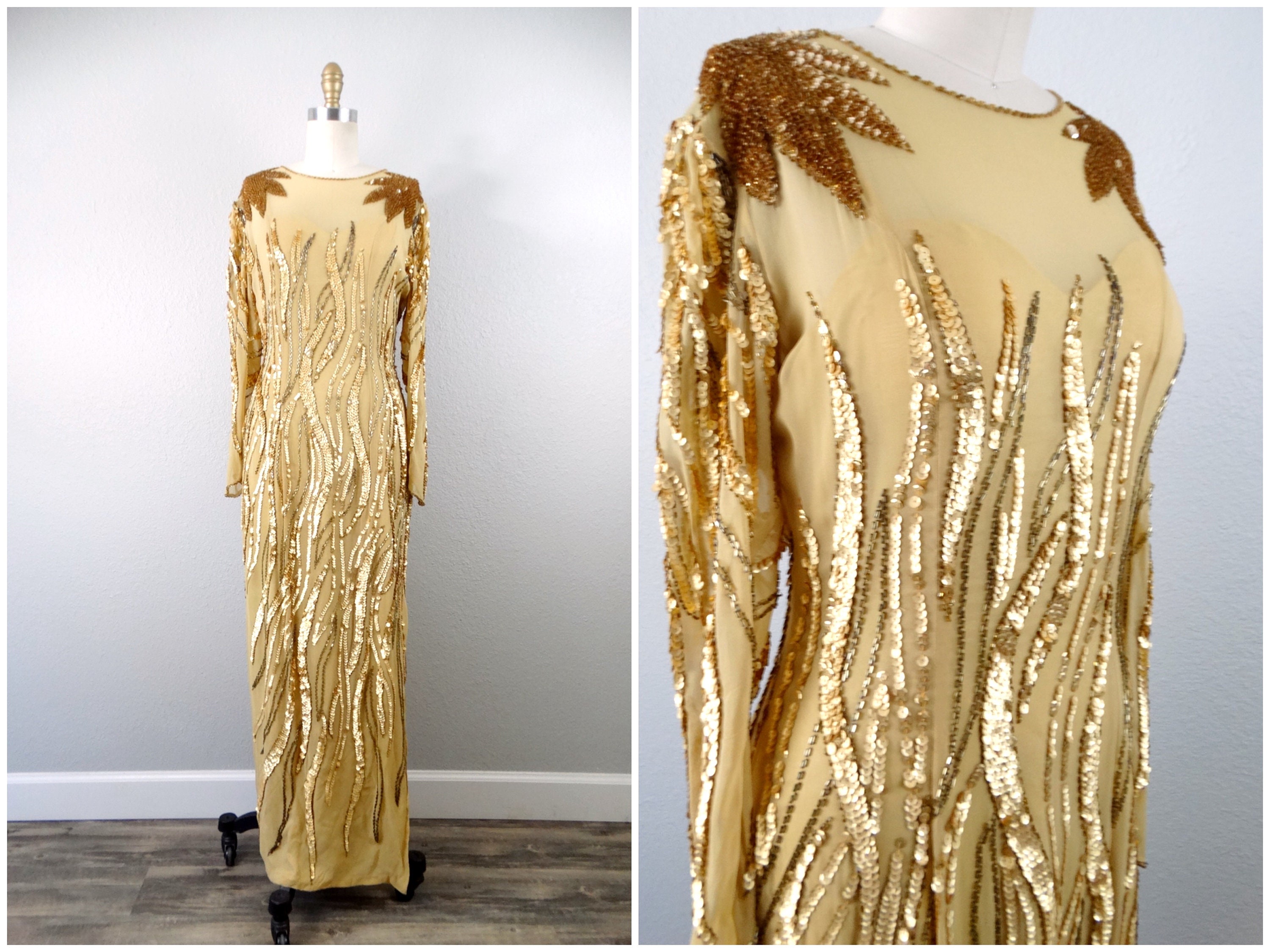 Ameri GLITTER PRINT URAKE DRESS ゴールド　S Ameri（アメリ）の「GLITTER PRINT URAKE DRESS（ワンピース