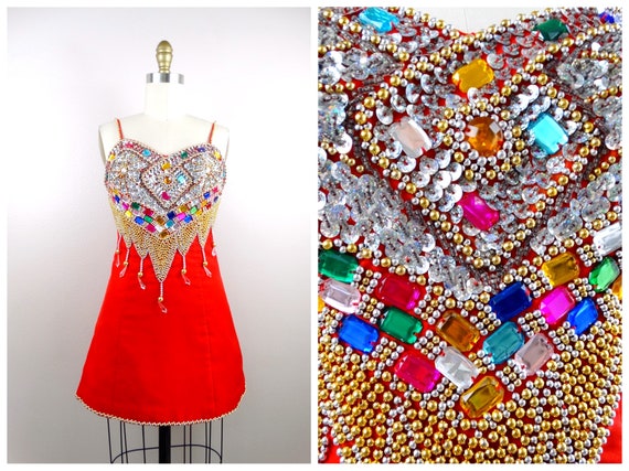 Bright Jewel Embellished Micro Mini Dress // Bejew