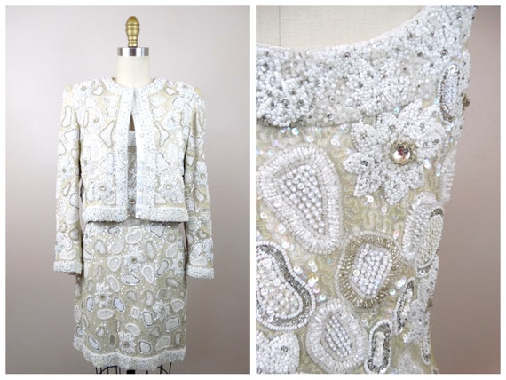 RARE Crystal Couture Rhinestone Mini Dress and Bo… - image 10