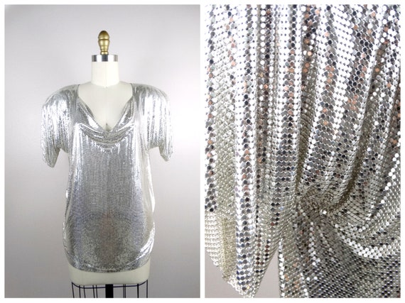 Whiting & Davis Metal Mesh Blouse // HEAVY All Liq