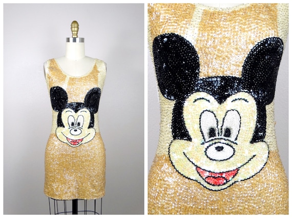 mickey mouse sequin shirt dress Shop