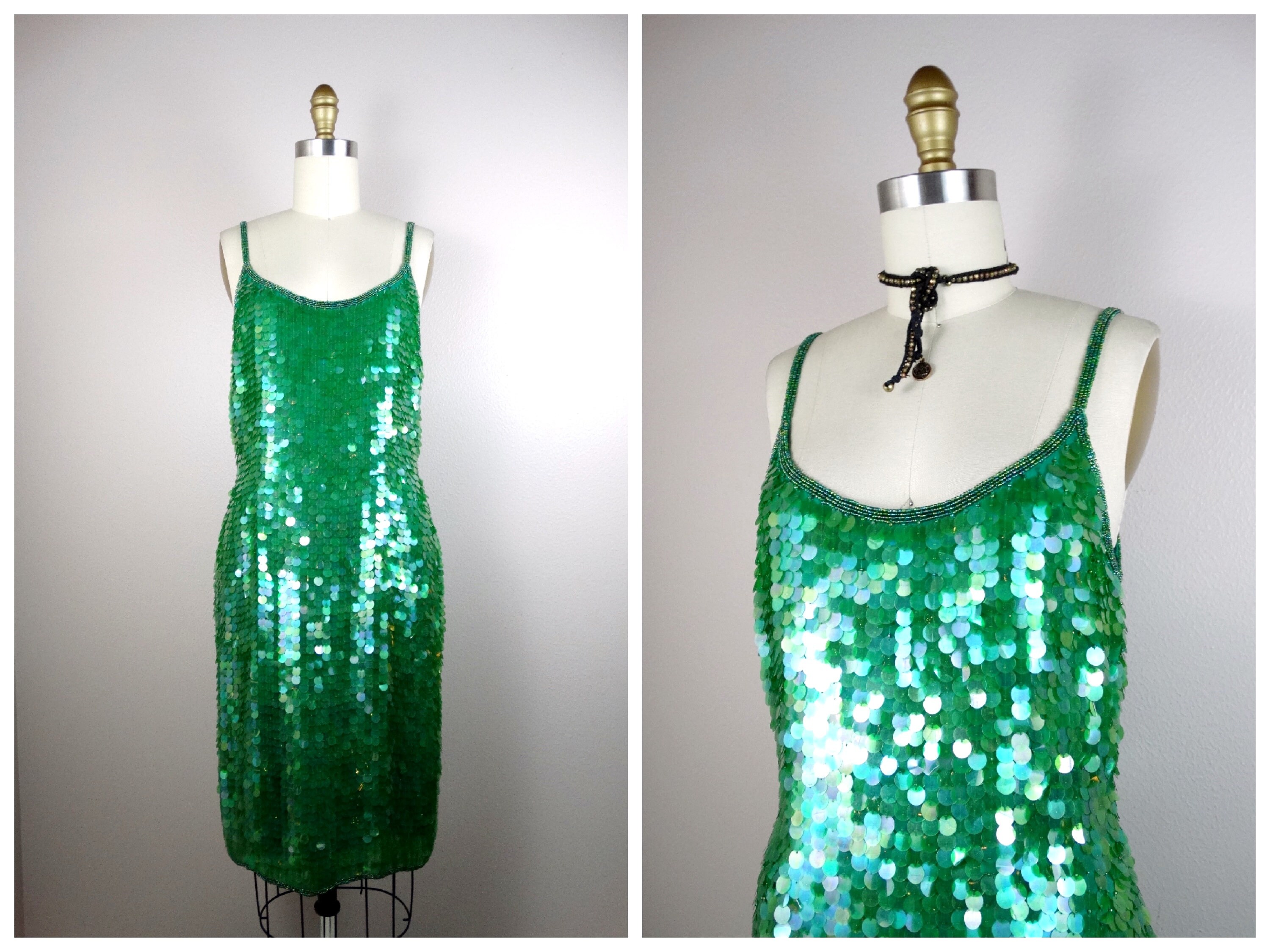 emerald green party dress