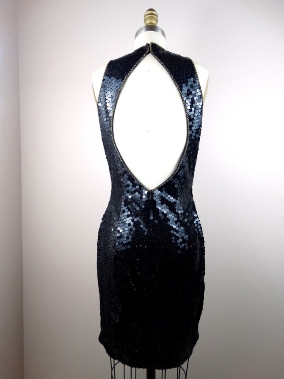 Vogue Novelty Sequin Dress / RARE Vintage Portrait Se… Gem