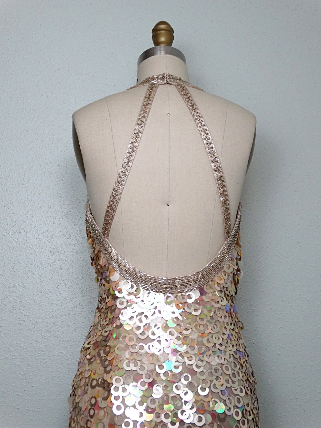 princess polly baby blue dress Rose Gold Sequin Dresses & Gowns main image 1