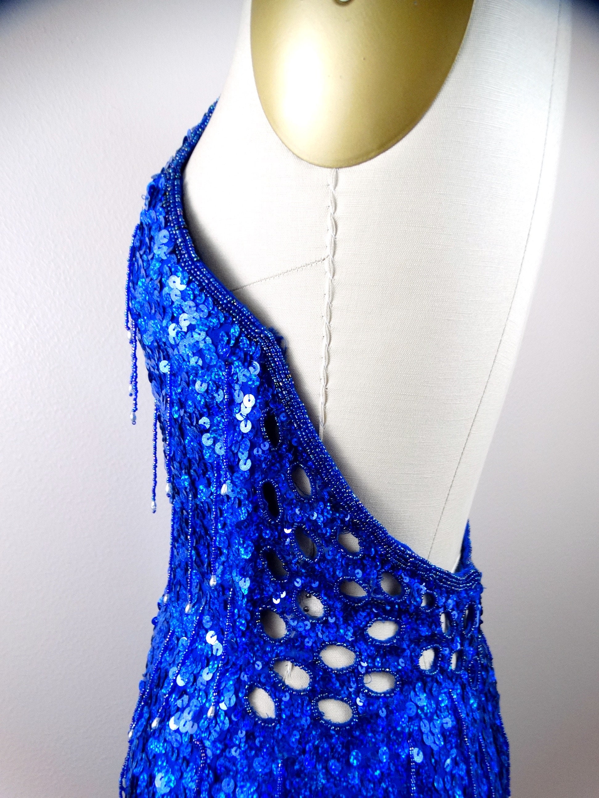 royal blue fringe dress Royal Blue Fringe Hem Beach Dress X29021