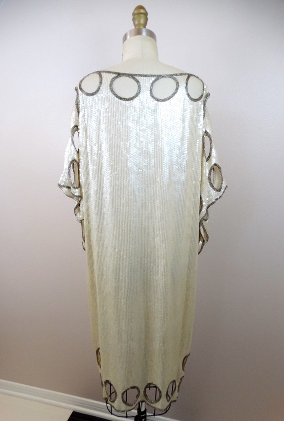 Vintage circle cut sequin dress