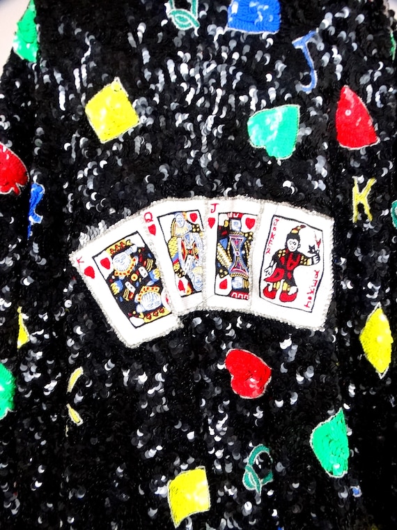 LUCKY Sequined Jacket / Las Vegas Casino Sequin Bomber