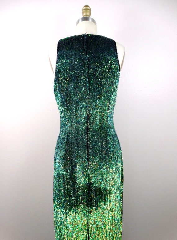 Color Changing Sequined Gown / Iridescent Chamele… - image 9