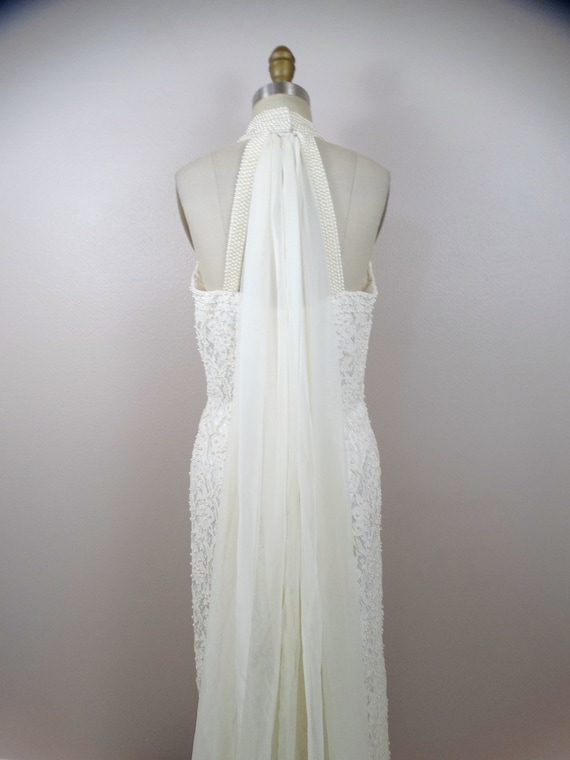 Vintage Wedding Dress With Elegant Pearl Detail