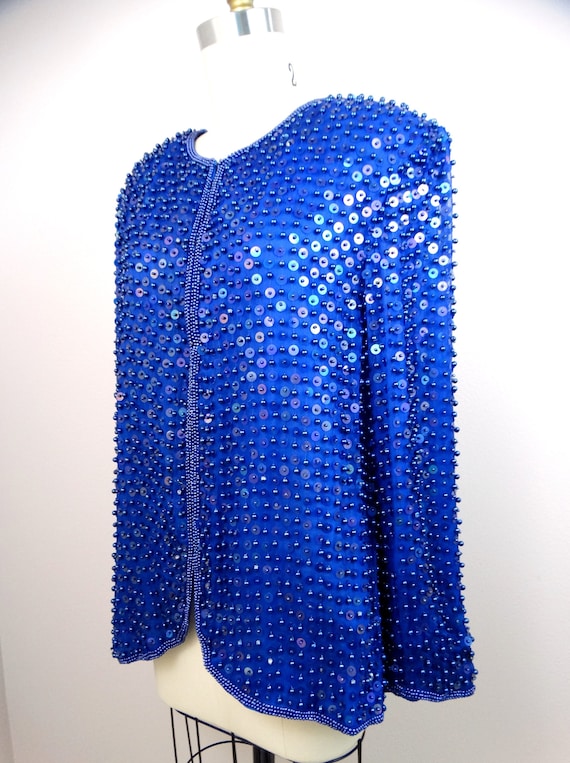 LONG CASUAL JACKET WITH POCKETS MIDNIGHT PEARL