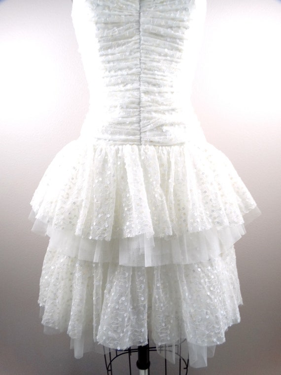 Sequins Tulle Knee-length 1st Birthday Party Dress